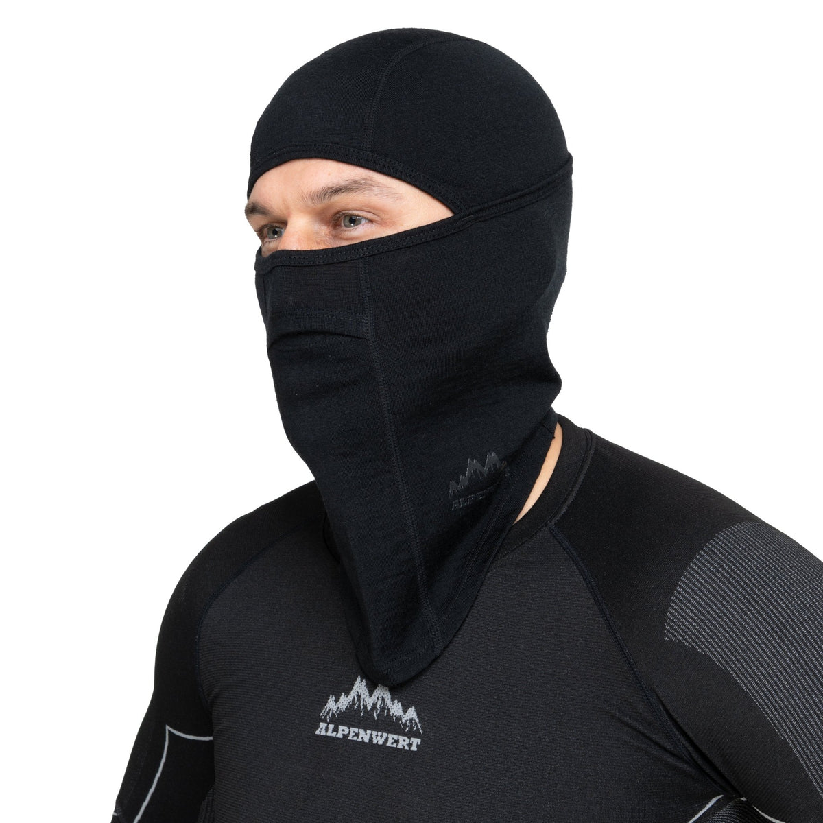 Balaclava Sturmhaube aus 100% Merinowolle - ALPENWERT