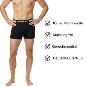 Boxershort Herren aus 100% Merino - ALPENWERT