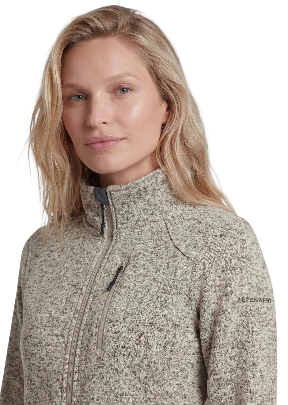 Fleecejacke Damen mit Knit Tech - ALPENWERT