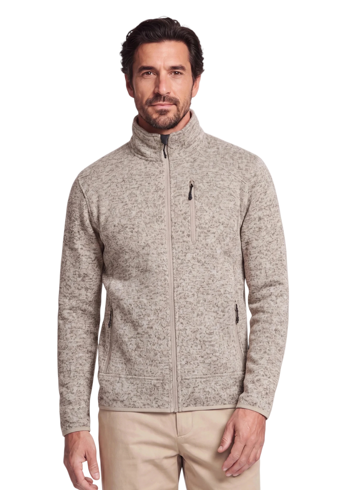 Fleecejacke Herren mit Knit Tech - ALPENWERT