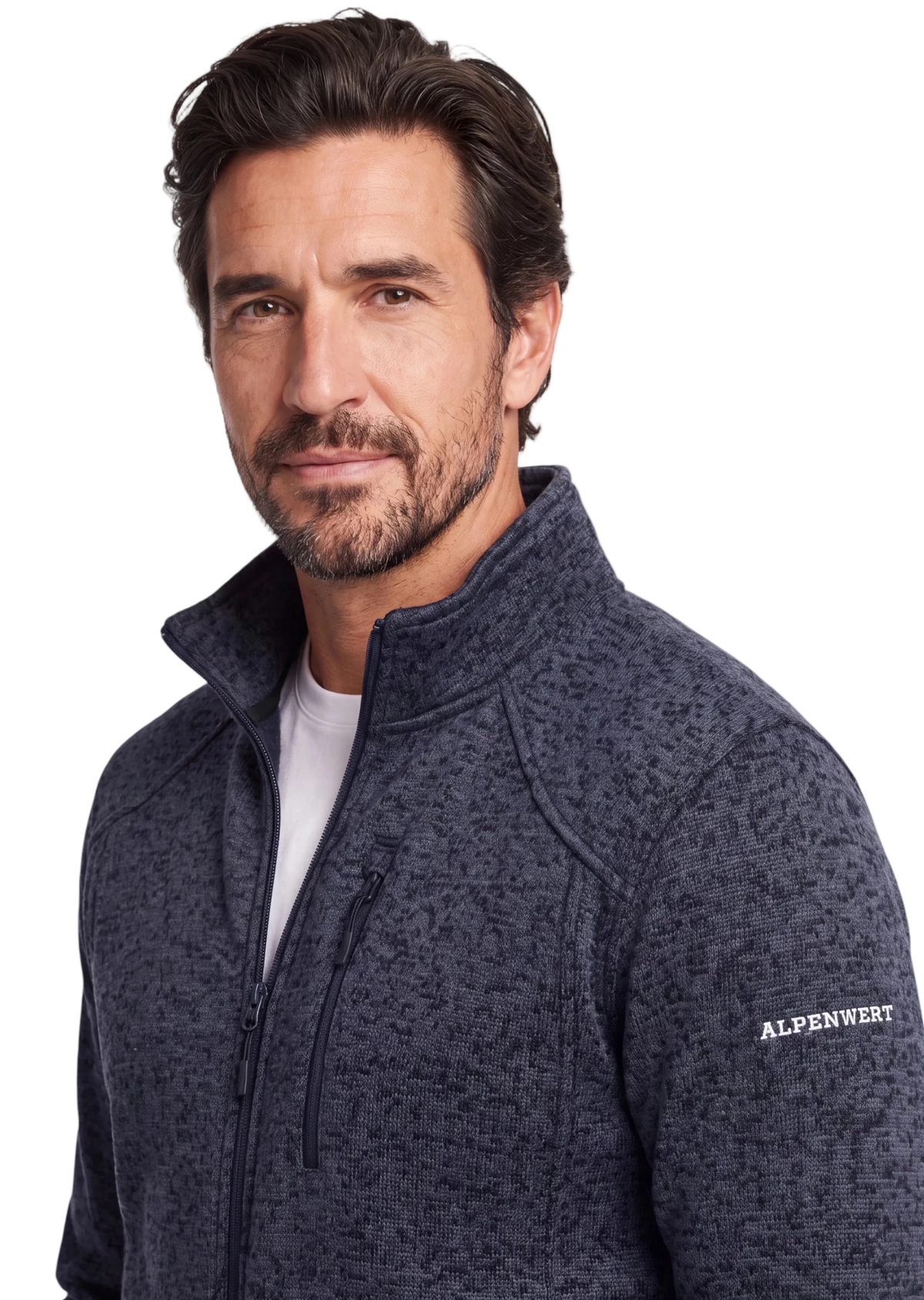 Fleecejacke Herren mit Knit Tech - ALPENWERT