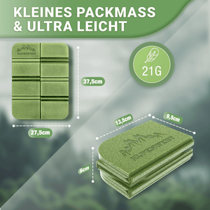 GRATIS - Outdoor Sitzkissen faltbar 2er Set – Leicht & isolierend - ALPENWERT