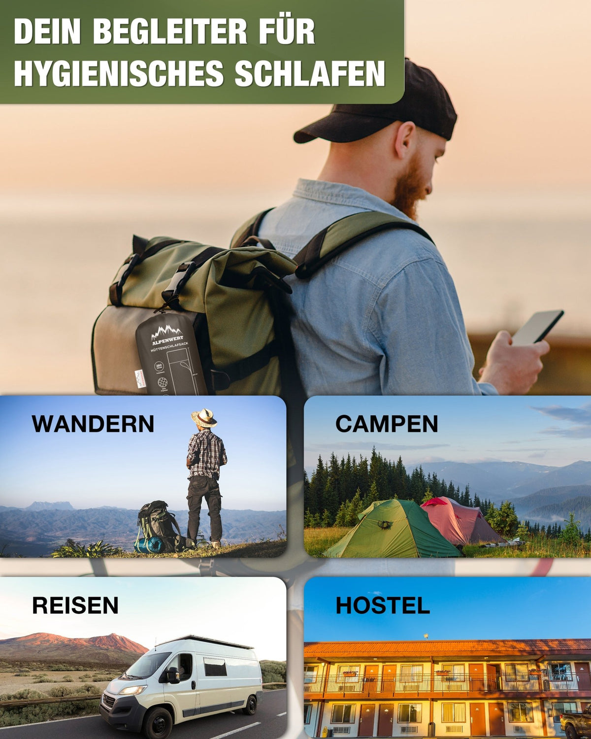 Hüttenschlafsack - ALPENWERT