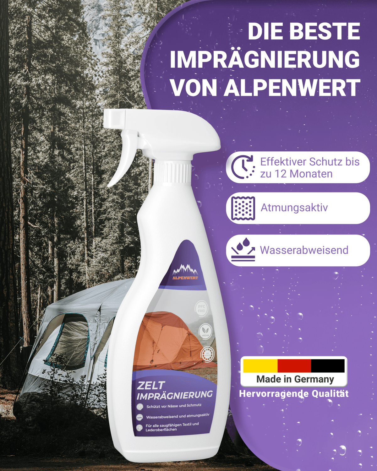 Imprägnierspray Zelt & Markise - ALPENWERT