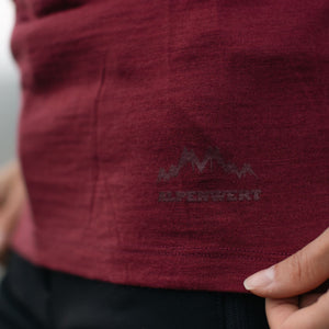 Langarmshirt Damen 100% Merino mit Zip - ALPENWERT