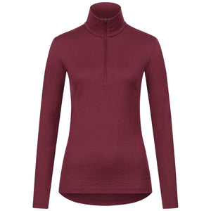 Langarmshirt Damen 100% Merino mit Zip - ALPENWERT