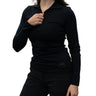 Langarmshirt Damen 100% Merino mit Zip - ALPENWERT