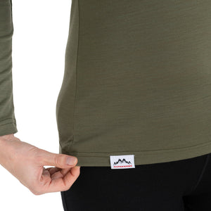 Langarmshirt Damen aus Merino - ALPENWERT