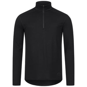 Langarmshirt Herren 100% Merino mit Zip - ALPENWERT