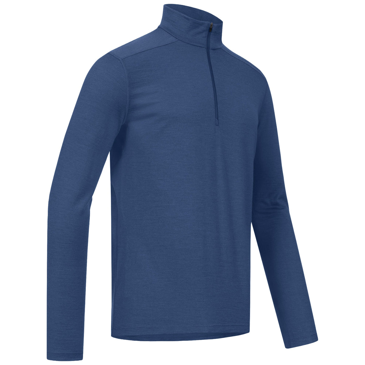 Langarmshirt Herren 100% Merino mit Zip - ALPENWERT
