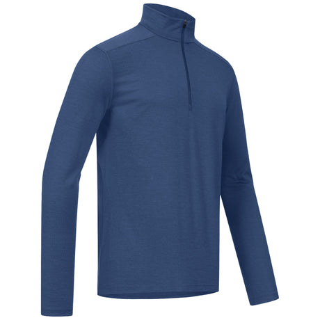 Langarmshirt Herren 100% Merino mit Zip - ALPENWERT