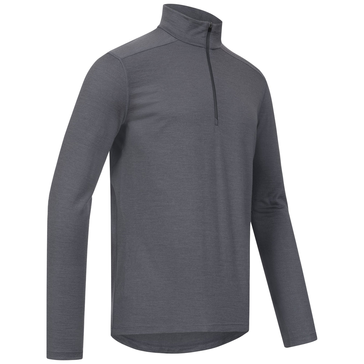 Langarmshirt Herren 100% Merino mit Zip - ALPENWERT
