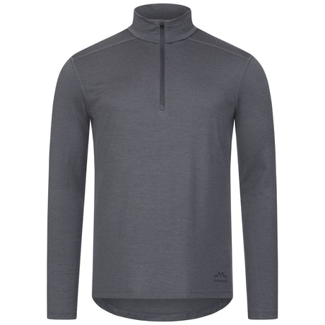 Langarmshirt Herren 100% Merino mit Zip - ALPENWERT