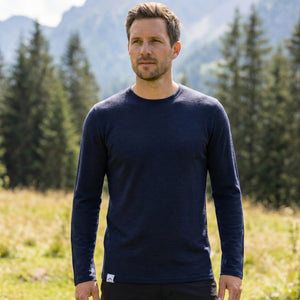 Langarmshirt Herren aus Merino - ALPENWERT