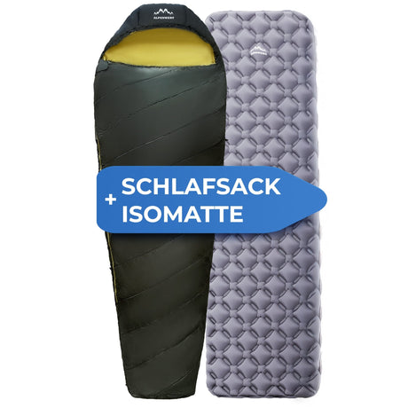 Schlafsack + Isomatte Sparbundel - ALPENWERT