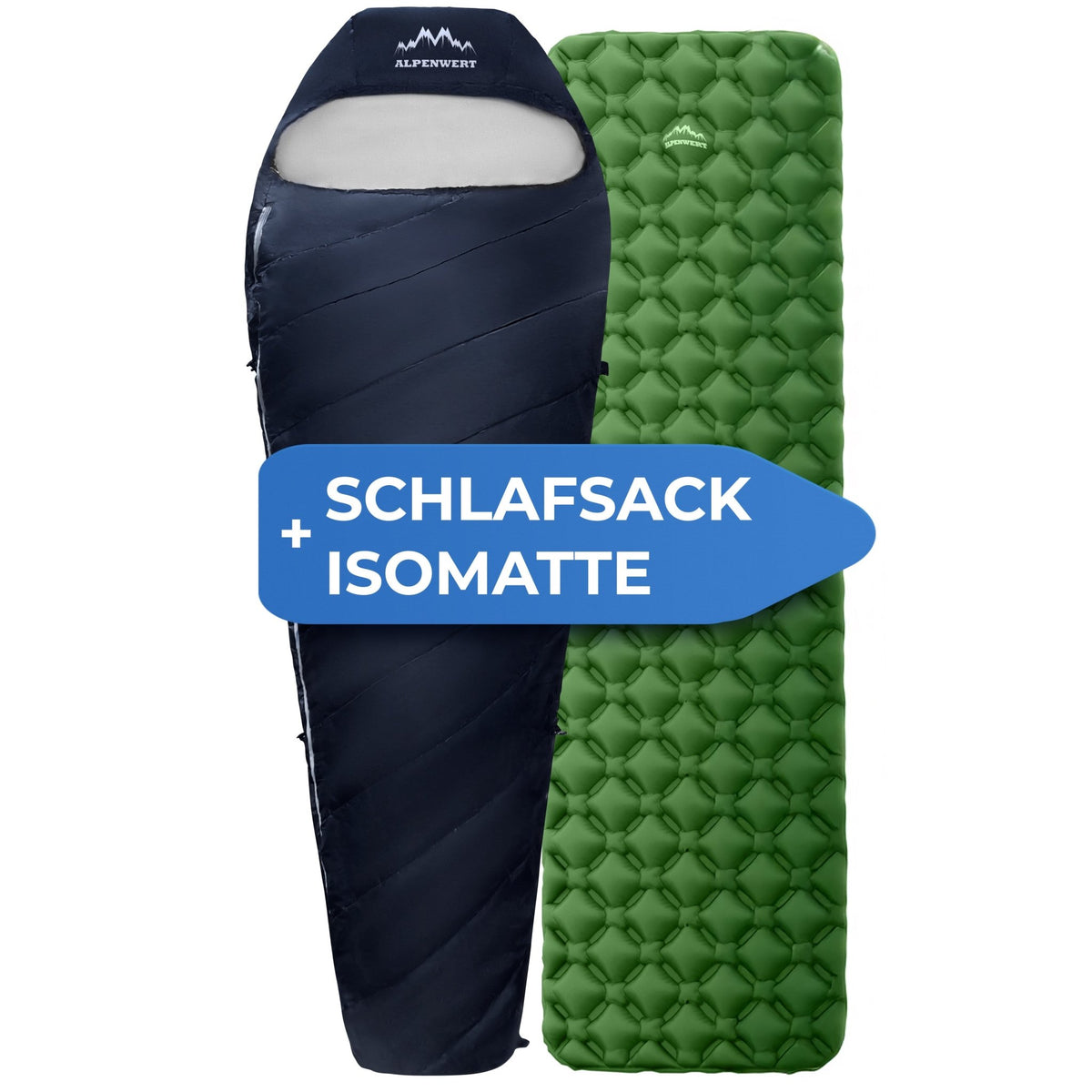Schlafsack + Isomatte Sparbundel - ALPENWERT