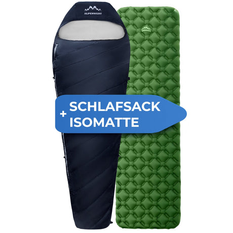Schlafsack + Isomatte Sparbundel - ALPENWERT