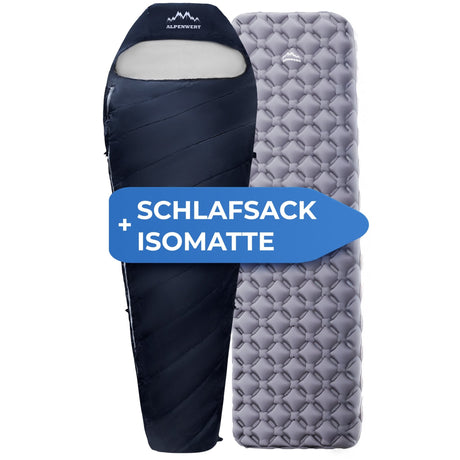 Schlafsack + Isomatte Sparbundel - ALPENWERT