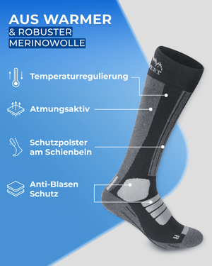 Skisocken Merino 2 Paar - ALPENWERT