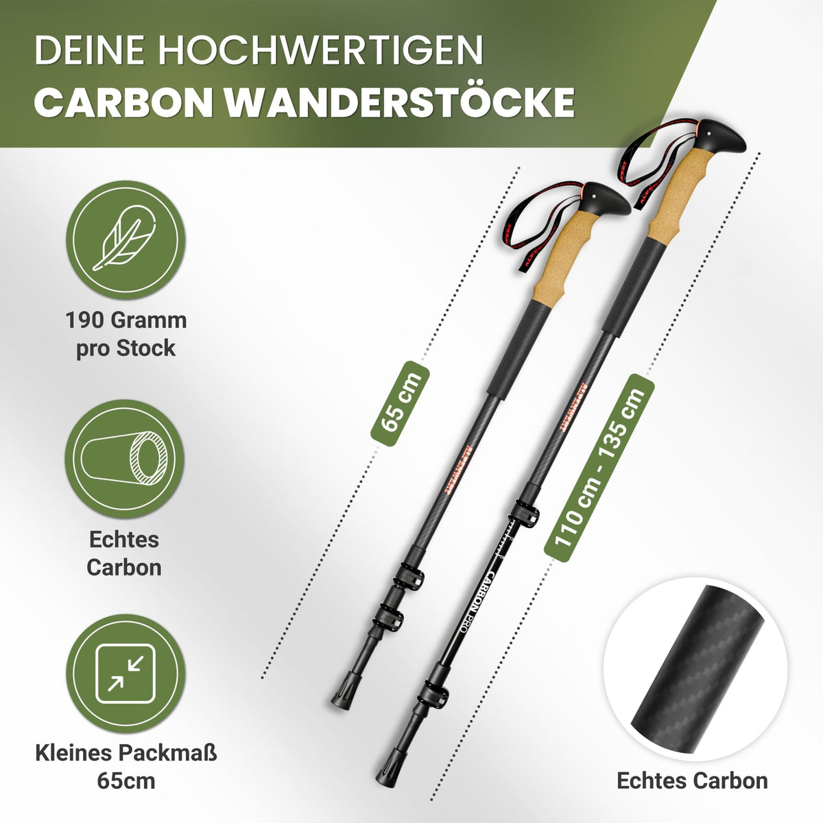 Teleskop Wanderstöcke - ALPENWERT