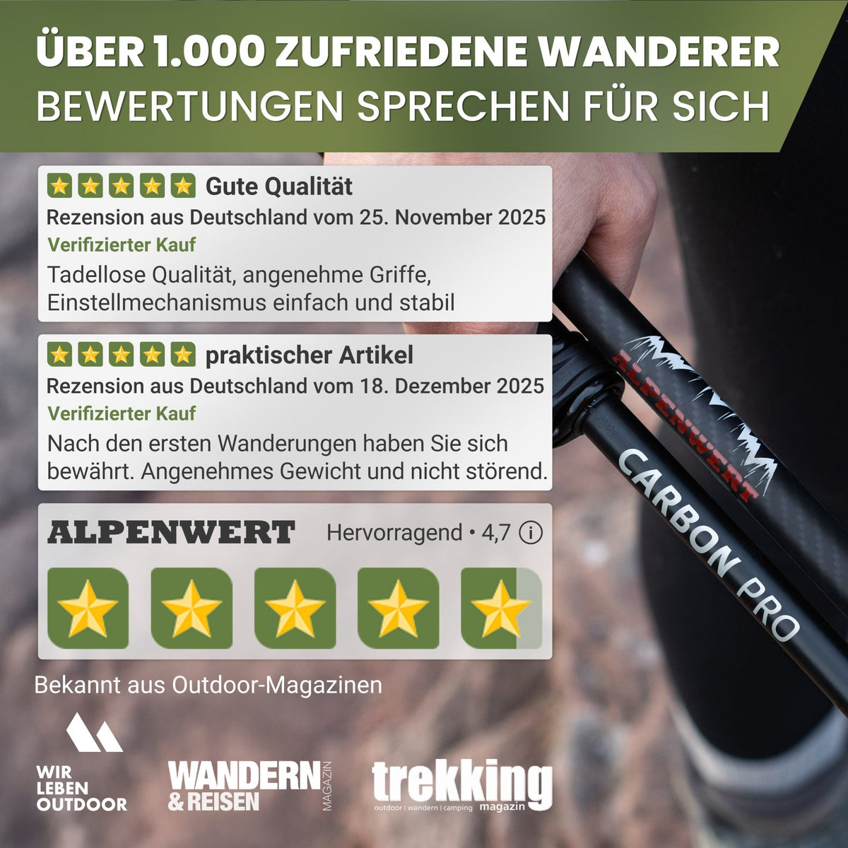 Teleskop Wanderstöcke - ALPENWERT