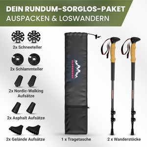 Teleskop Wanderstöcke - ALPENWERT