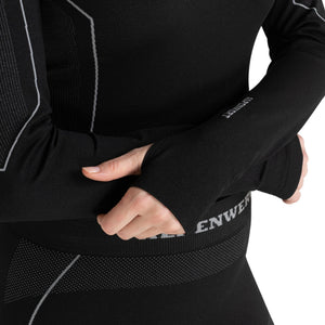 Thermounterwäsche Damen mit Daumenloch aus recyceltem Polyester - ALPENWERT