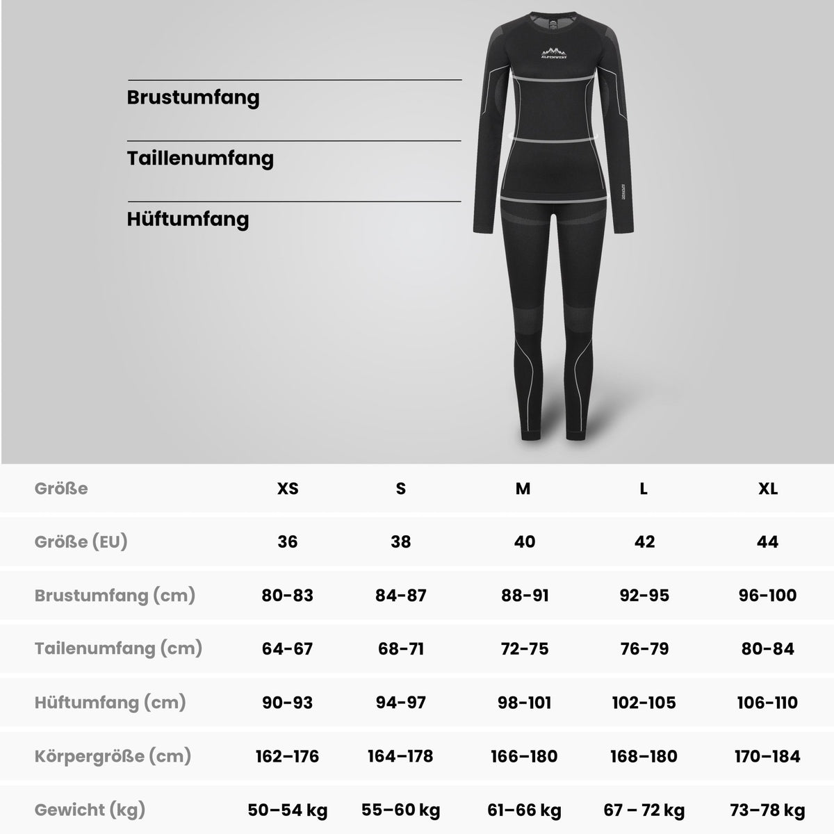 Thermounterwäsche Damen mit Daumenloch aus recyceltem Polyester - ALPENWERT