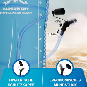 Trinkblase mit Trinkschlauch – BPA - frei, ultraleicht & robust - ALPENWERT