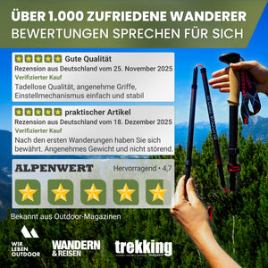 Wanderstöcke faltbar - ALPENWERT