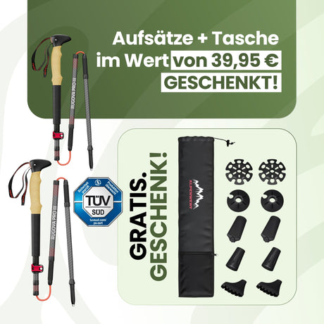 Wanderstöcke faltbar - ALPENWERT