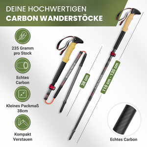 Wanderstöcke faltbar - ALPENWERT