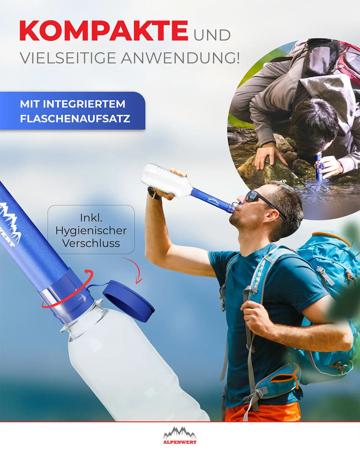 Wasserfilter Outdoor mit 4.000 L Kapazität - ALPENWERT